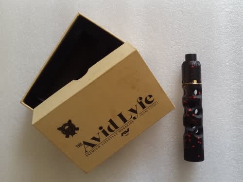 Full Kits - Avid Lyfe Mech Mod Vape - Black w Red Dots/Splatter